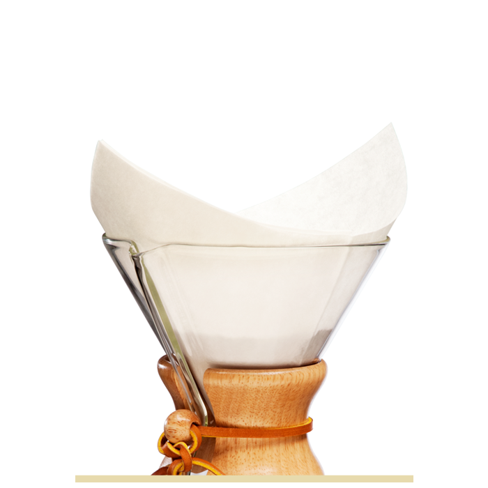 Chemex Bonded Filter Pre-Folded Squares White - 100 ct from TM Ward Coffee