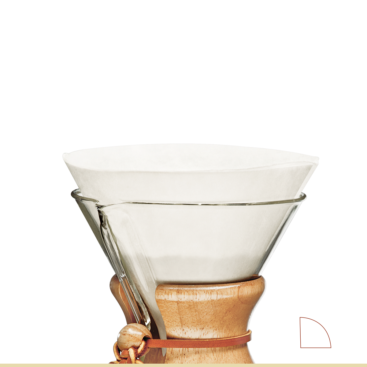 Chemex Bonded Filter Pre-Folded Circles White - FC100 from TM Ward Coffee