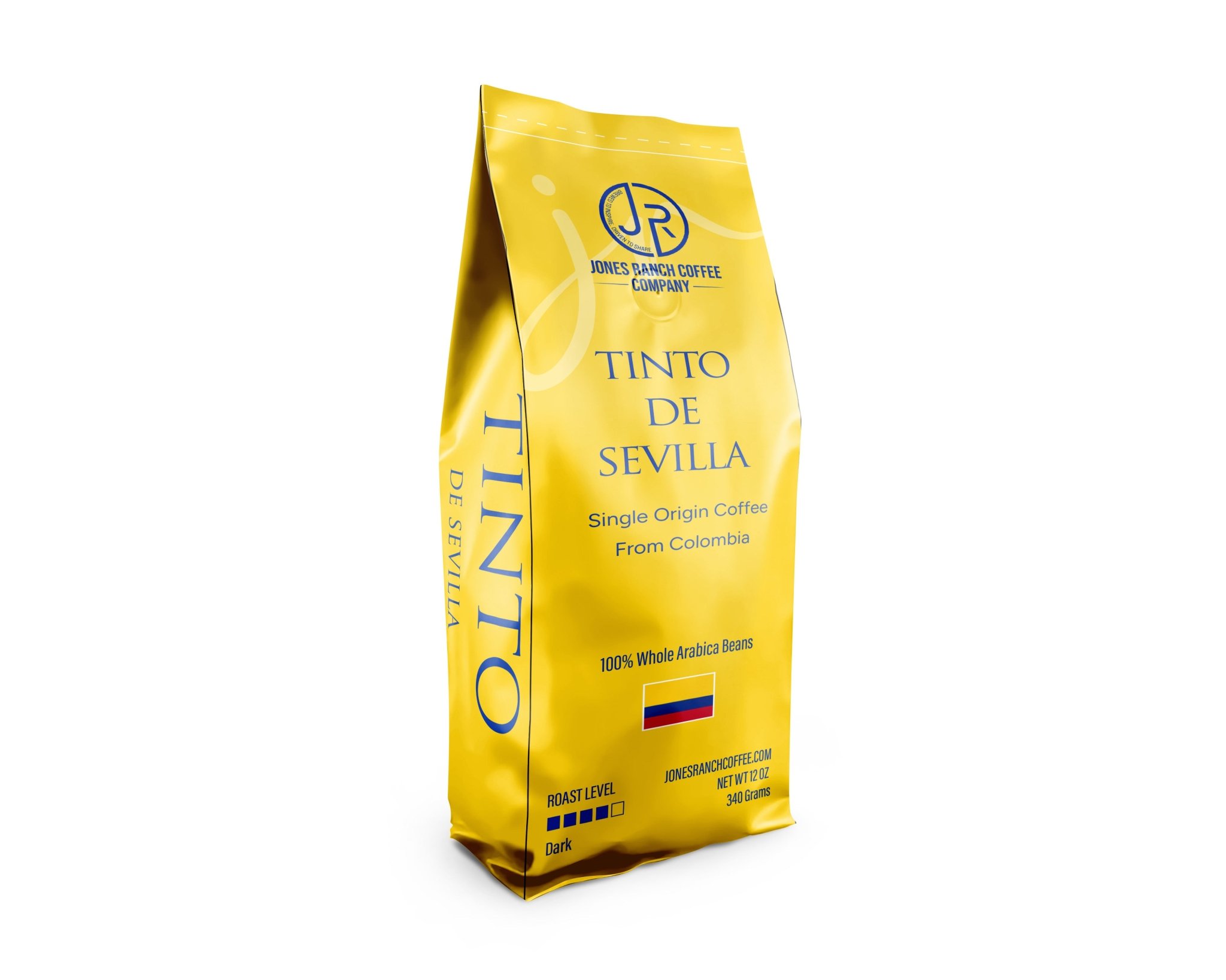 Tinto de Sevilla Colombian Single Origin Coffee Dark roast from Jones Ranch Coffee Company